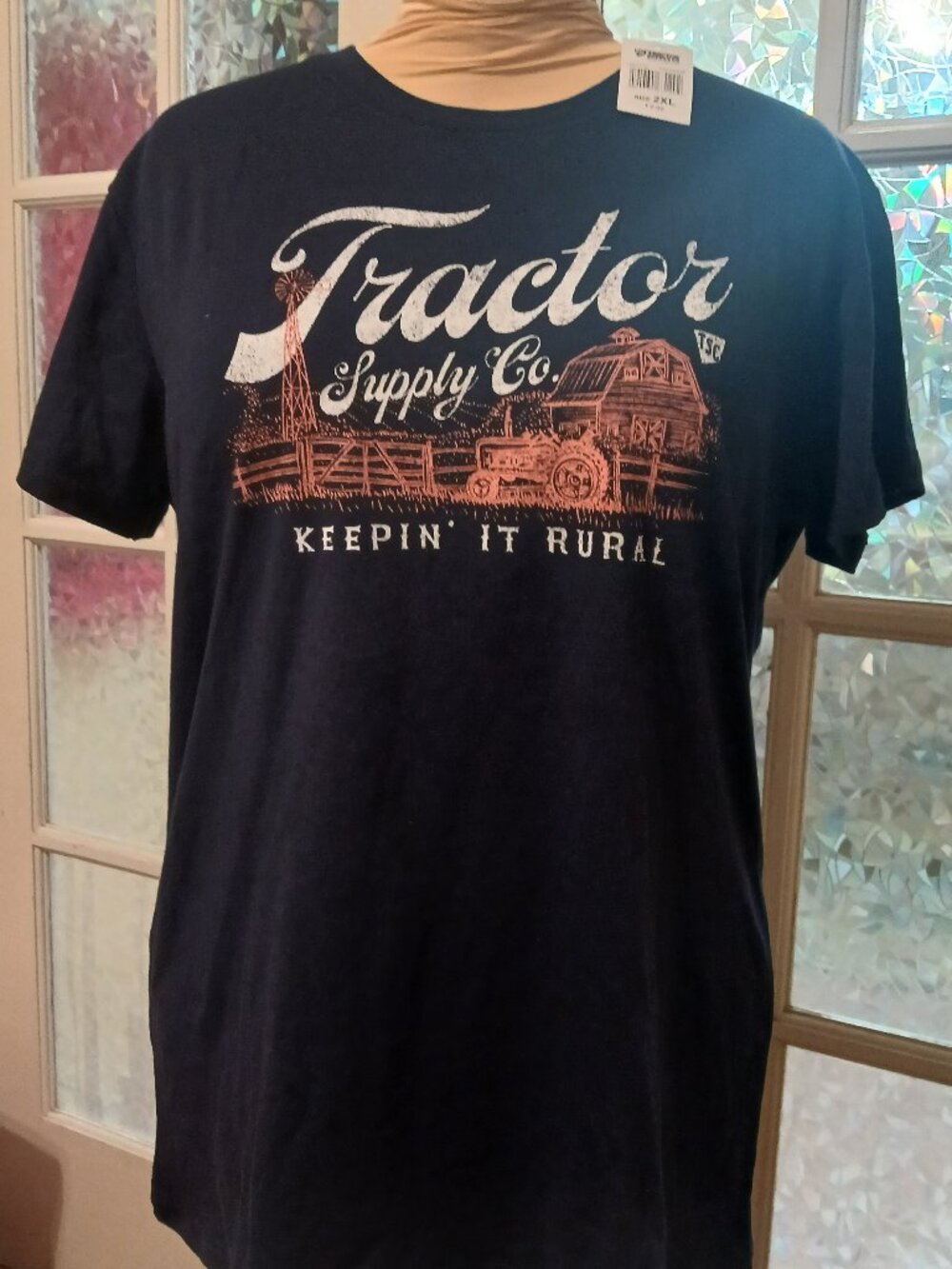NWT Tractor Supply Keep it Rural Navy-Blue Short Sleeve Tee